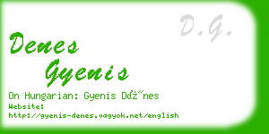 denes gyenis business card